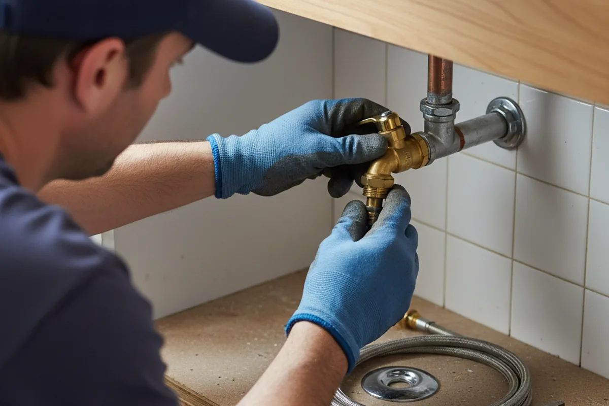 Shutoff valve and fitting work during Emergency Plumbing in Sun City